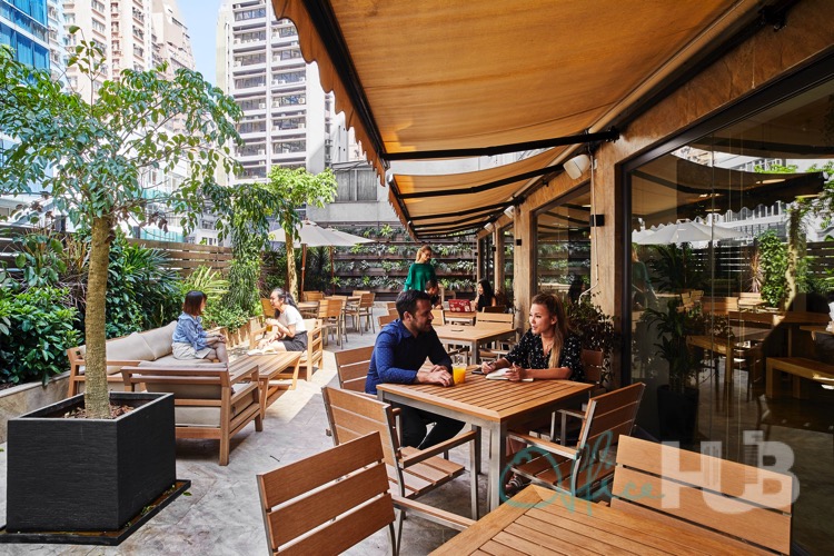roof terrace at a hong kong coworking office